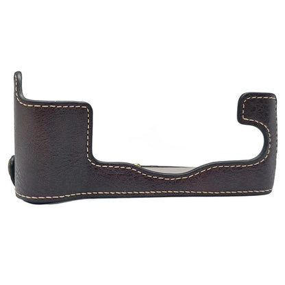 For Fujifilm X-T1 Bottom Case Buffalo Texture PU Leather Camera Protector with Battery Opening