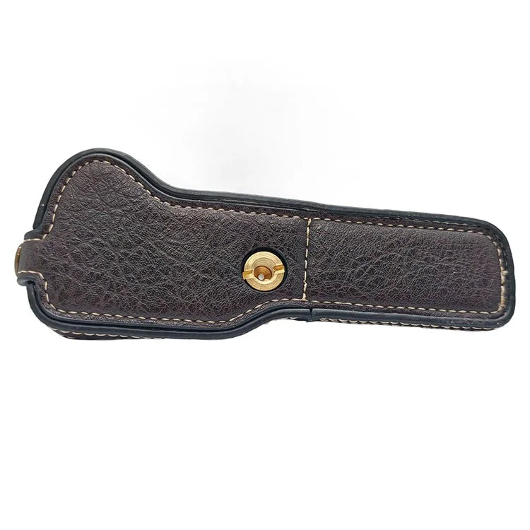 For Fujifilm X-T1 Bottom Case Buffalo Texture PU Leather Camera Protector with Battery Opening