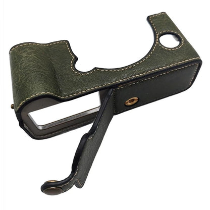 For Fujifilm X-T4 Vintage Leather Bottom Case Half Body Camera Cover with Battery Opening