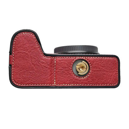 For Sony A6700 Camera Case Large Cutout Litchi Texture PU Leather Protector