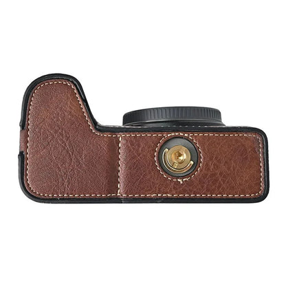 For Sony A6700 Camera Case Large Cutout Litchi Texture PU Leather Protector