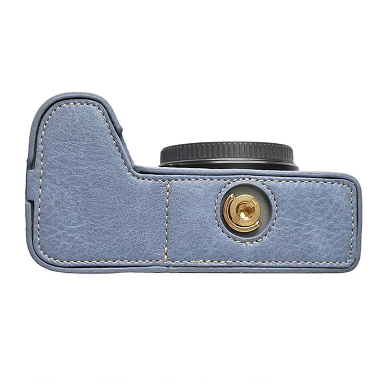 For Sony A6700 Camera Case Large Cutout Litchi Texture PU Leather Protector