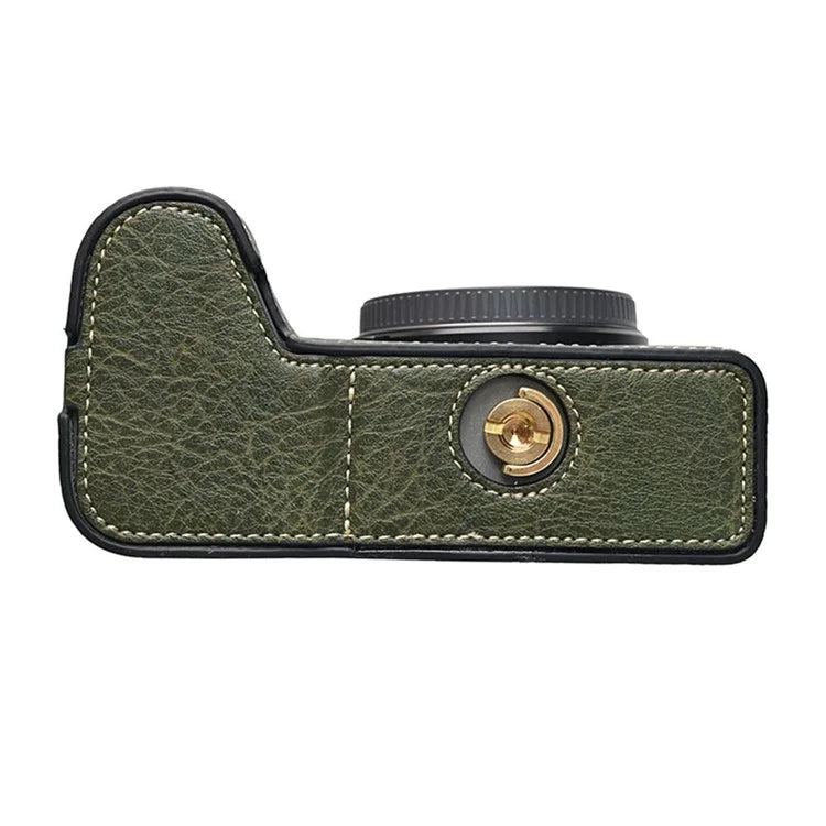 For Sony A6700 Camera Case Large Cutout Litchi Texture PU Leather Protector