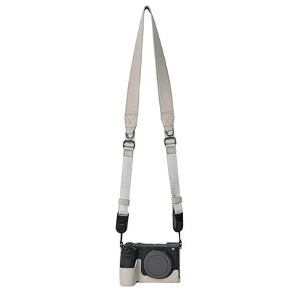 For Sony A6700 Camera Case Large Opening Genuine Cow Leather Protector with Shoulder Strap