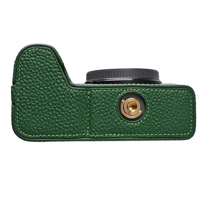 For Sony A6700 Camera Case Large Opening Genuine Cow Leather Protector with Wrist Strap