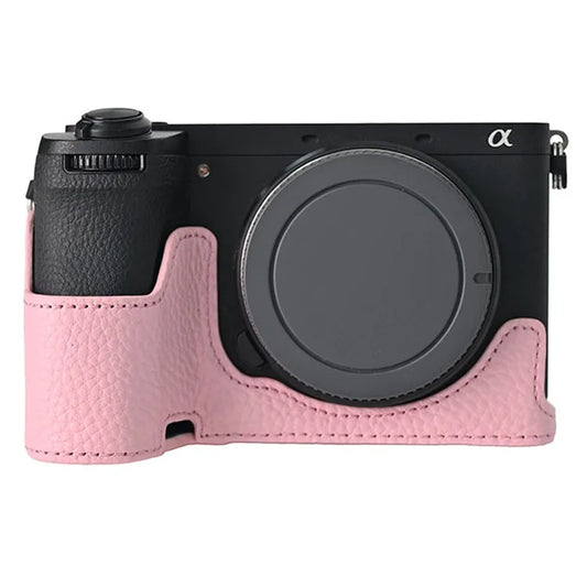 For Sony A6700 Camera Bottom Cover Case Large Opening Design Genuine Cow Leather Protector