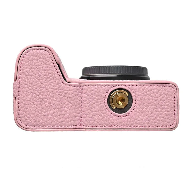 For Sony A6700 Camera Bottom Cover Case Large Opening Design Genuine Cow Leather Protector