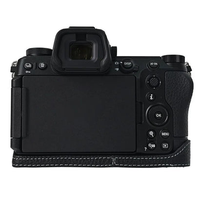 For Nikon Z6 III Camera Case Large Cutout Genuine Cow Leather Protective Cover