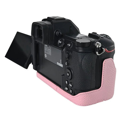 For Nikon Z6 III Camera Case Large Cutout Genuine Cow Leather Protective Cover