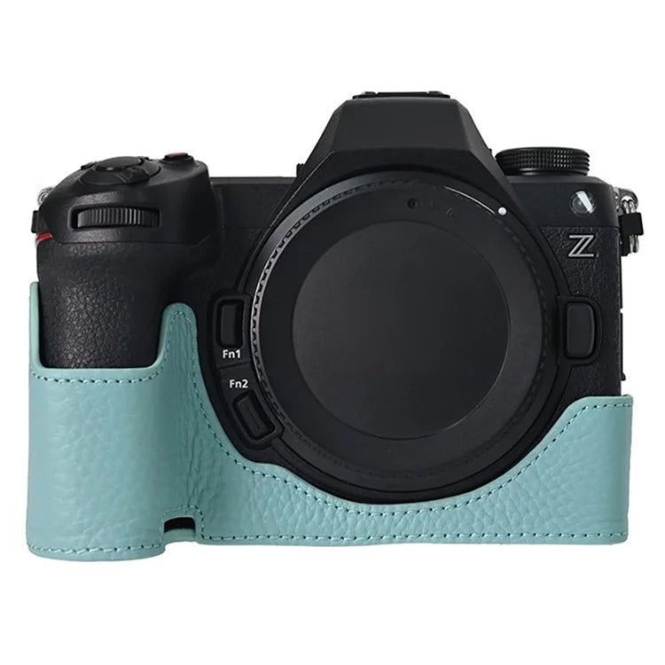 For Nikon Z6 III Camera Case Large Cutout Genuine Cow Leather Protective Cover