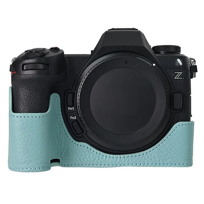 For Nikon Z6 III Camera Case Large Cutout Genuine Cow Leather Protective Cover