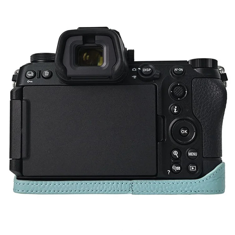 For Nikon Z6 III Camera Case Large Cutout Genuine Cow Leather Protective Cover