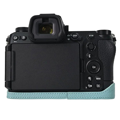 For Nikon Z6 III Camera Case Large Cutout Genuine Cow Leather Protective Cover