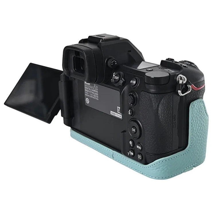 For Nikon Z6 III Camera Case Large Cutout Genuine Cow Leather Protective Cover