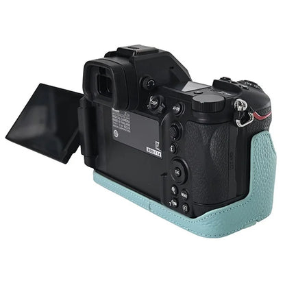 For Nikon Z6 III Camera Case Large Cutout Genuine Cow Leather Protective Cover