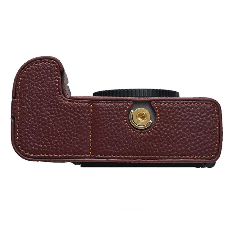 For Nikon Z6 III Camera Case Large Cutout Genuine Cow Leather Protective Cover