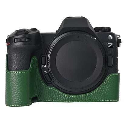 For Nikon Z6 III Camera Case Large Cutout Genuine Cow Leather Protective Cover