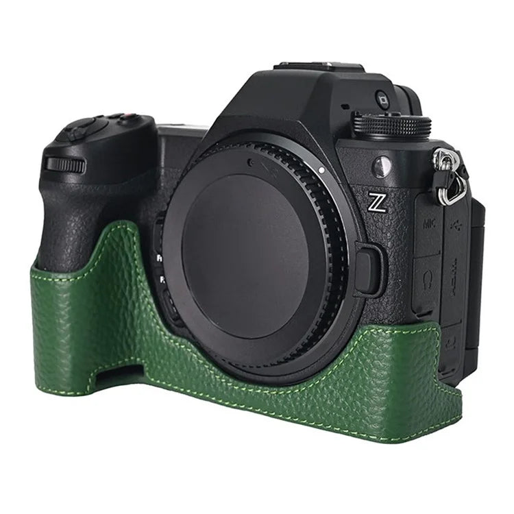 For Nikon Z6 III Camera Case Large Cutout Genuine Cow Leather Protective Cover
