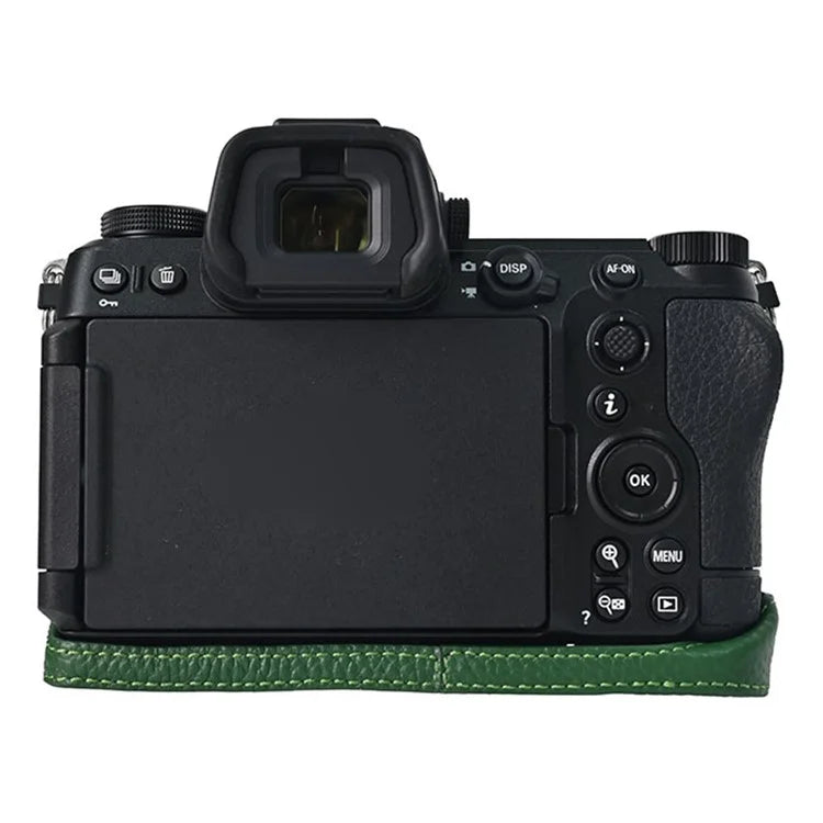 For Nikon Z6 III Camera Case Large Cutout Genuine Cow Leather Protective Cover