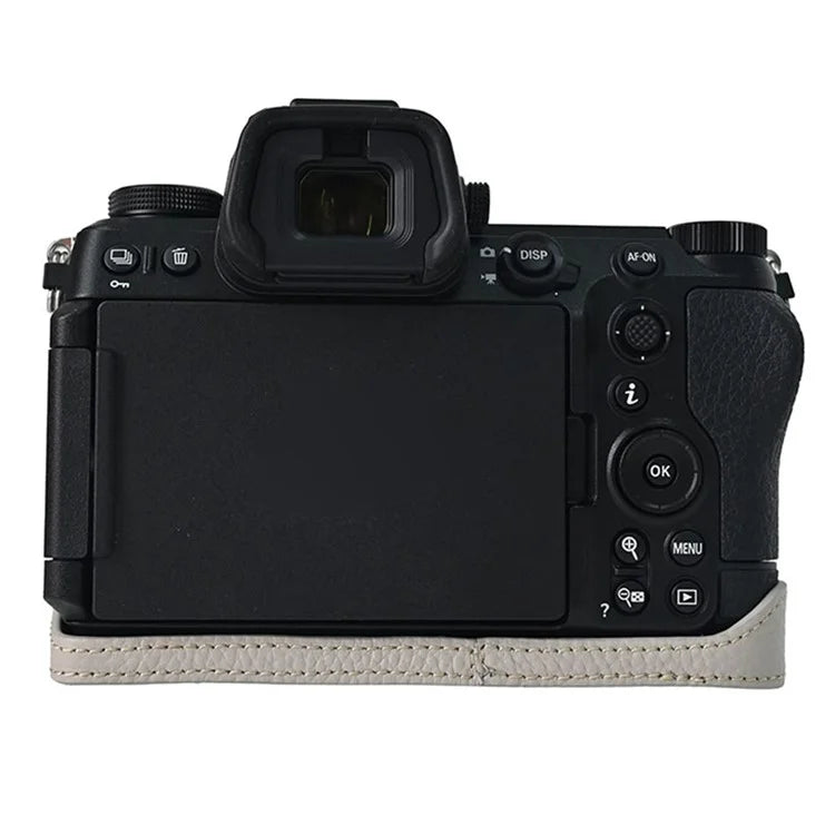For Nikon Z6 III Camera Case Large Cutout Genuine Cow Leather Protective Cover