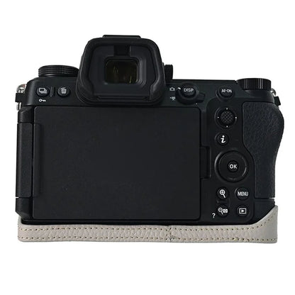 For Nikon Z6 III Camera Case Large Cutout Genuine Cow Leather Protective Cover