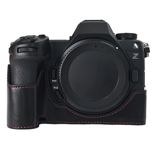 For Nikon Z6 III Camera Case Large Cutout PU Leather Protective Cover