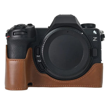 For Nikon Z6 III Camera Case Large Cutout PU Leather Protective Cover