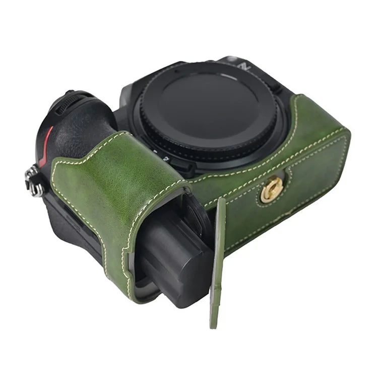 For Nikon Z6 III Camera Case Large Cutout PU Leather Protective Cover