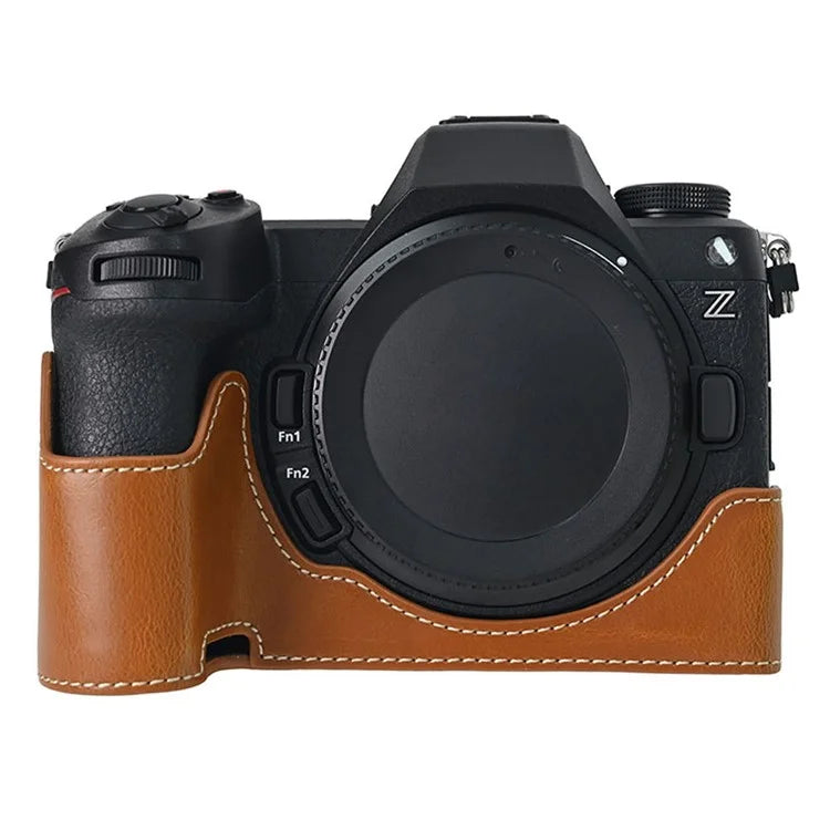 For Nikon Z6 III Camera Case Large Cutout PU Leather Protective Cover