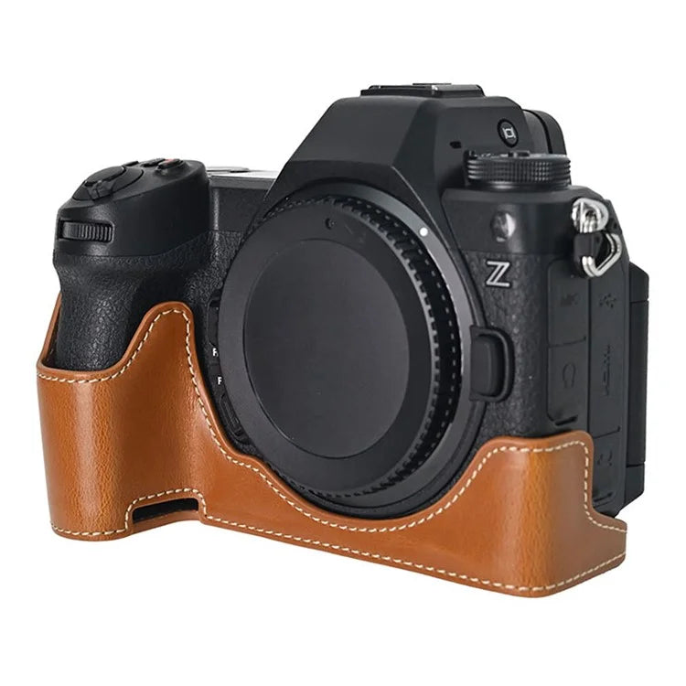 For Nikon Z6 III Camera Case Large Cutout PU Leather Protective Cover