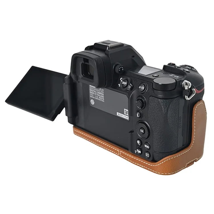 For Nikon Z6 III Camera Case Large Cutout PU Leather Protective Cover
