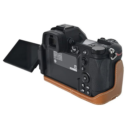 For Nikon Z6 III Camera Case Large Cutout PU Leather Protective Cover