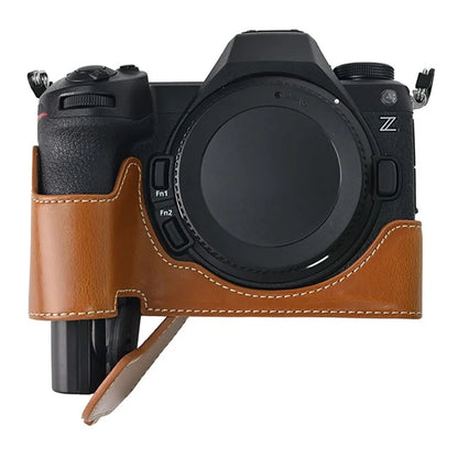 For Nikon Z6 III Camera Case Large Cutout PU Leather Protective Cover