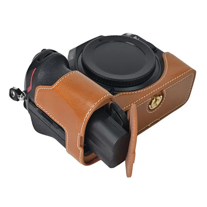 For Nikon Z6 III Camera Case Large Cutout PU Leather Protective Cover