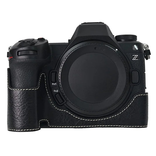 For Nikon Z6 III Camera Case Large Cutout Litchi Texture PU Leather Protective Cover