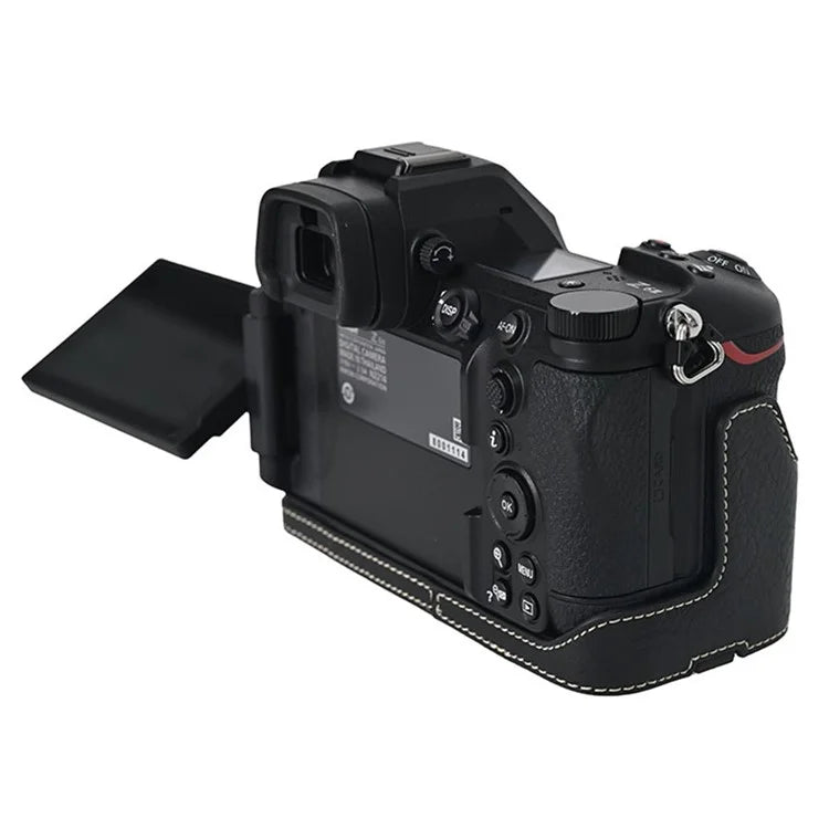 For Nikon Z6 III Camera Case Large Cutout Litchi Texture PU Leather Protective Cover