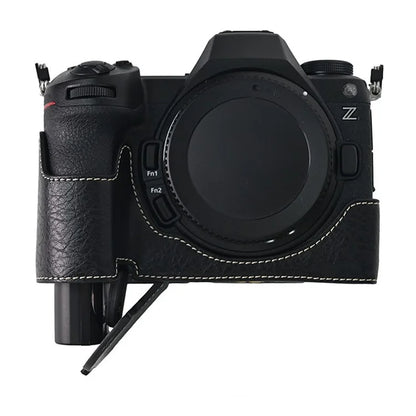For Nikon Z6 III Camera Case Large Cutout Litchi Texture PU Leather Protective Cover
