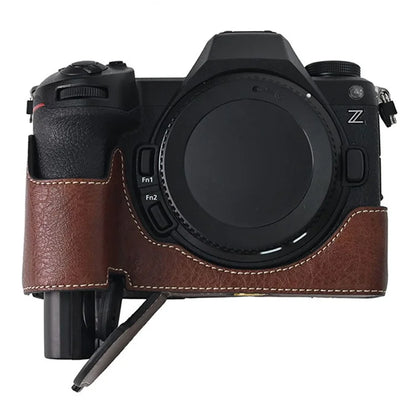 For Nikon Z6 III Camera Case Large Cutout Litchi Texture PU Leather Protective Cover