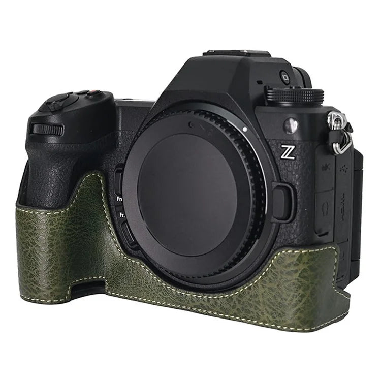 For Nikon Z6 III Camera Case Large Cutout Litchi Texture PU Leather Protective Cover