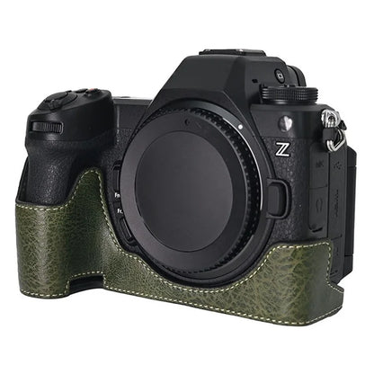 For Nikon Z6 III Camera Case Large Cutout Litchi Texture PU Leather Protective Cover