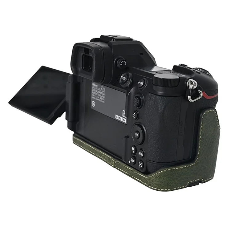 For Nikon Z6 III Camera Case Large Cutout Litchi Texture PU Leather Protective Cover