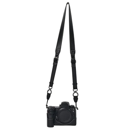 For Nikon Z6 III Camera Case with Shoulder Strap Large Cutout Litchi Texture PU Leather Protective Cover