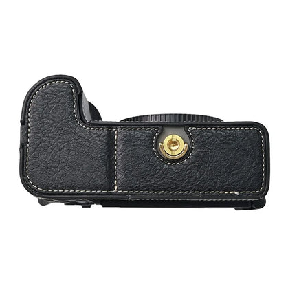 For Nikon Z6 III Camera Case with Shoulder Strap Large Cutout Litchi Texture PU Leather Protective Cover