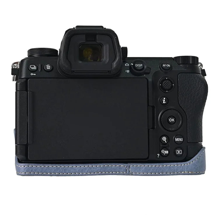 For Nikon Z6 III Camera Case with Shoulder Strap Large Cutout Litchi Texture PU Leather Protective Cover