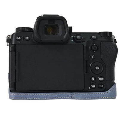 For Nikon Z6 III Camera Case with Shoulder Strap Large Cutout Litchi Texture PU Leather Protective Cover