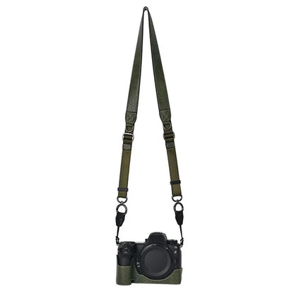 For Nikon Z6 III Camera Case with Shoulder Strap Large Cutout Litchi Texture PU Leather Protective Cover