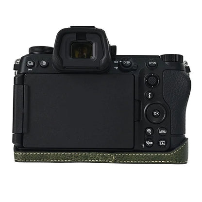 For Nikon Z6 III Camera Case with Shoulder Strap Large Cutout Litchi Texture PU Leather Protective Cover