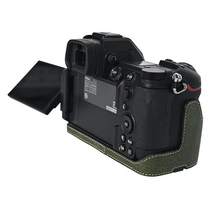 For Nikon Z6 III Camera Case with Shoulder Strap Large Cutout Litchi Texture PU Leather Protective Cover