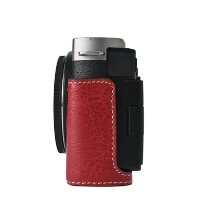 For Panasonic Lumix S9 Camera Case with Shoulder Strap Large Cutout Litchi Texture PU Protective Cover