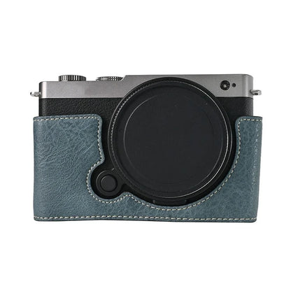 For Panasonic Lumix S9 Camera Case with Shoulder Strap Large Cutout Litchi Texture PU Protective Cover